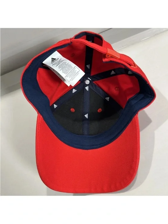 Adidas Arsenal FC Hat Cap Red Strap Back Logo Embroidered Football Soccer Club - Picture 9 of 12